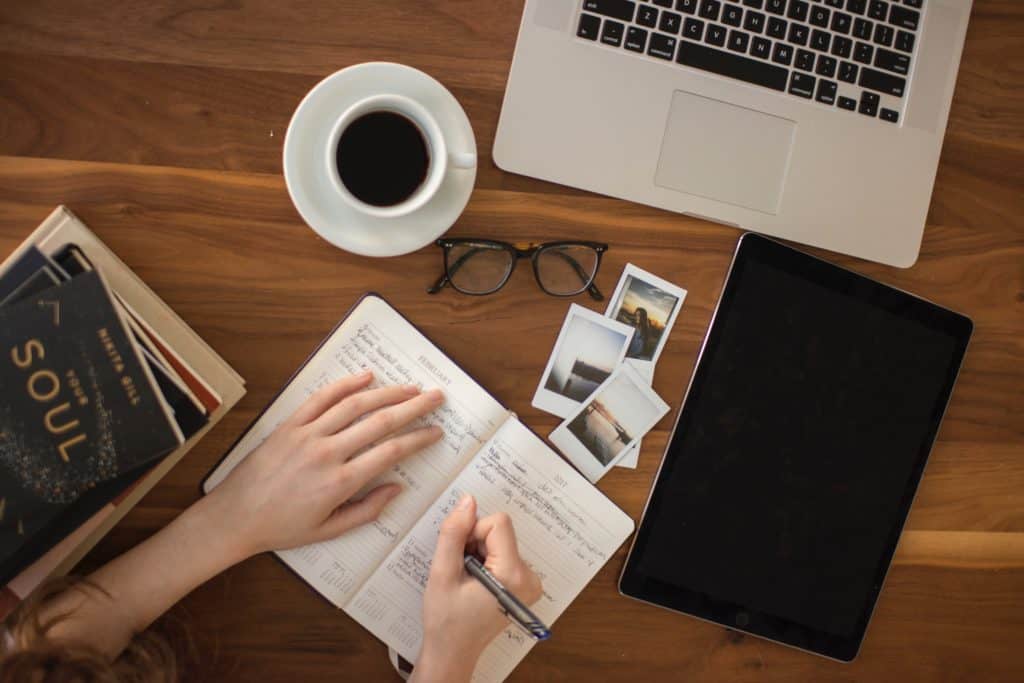 Women writing down an appointment