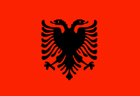 Albania flag - large - style 1
