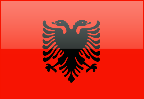 Albania flag - large - style 4