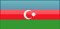 Azerbaijan flag - medium - style 4