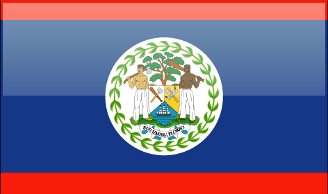 Belize flag - large - style 4
