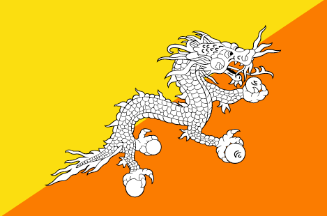 Bhutan flag - large - style 1