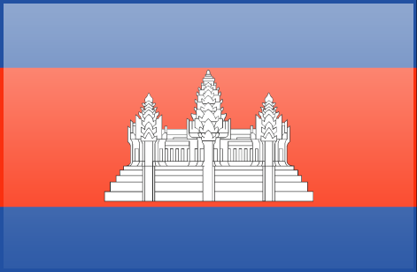 Cambodia flag - large - style 3