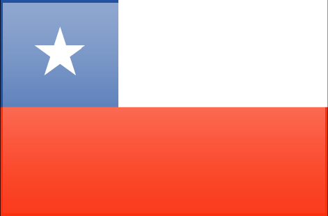 Chile flag - large - style 3