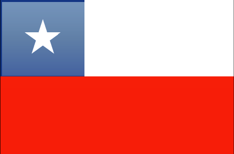 Chile flag - large - style 4