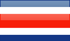 Costa Rica flag - medium - style 4