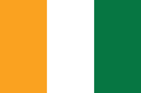 Cote d'Ivoire flag - large - style 1