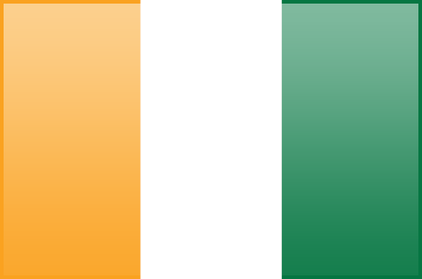 Cote d'Ivoire flag - large - style 3