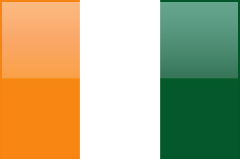 Cote d'Ivoire flag - large - style 4