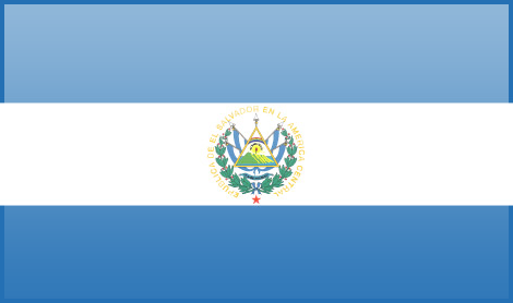 El Salvador flag - large - style 3