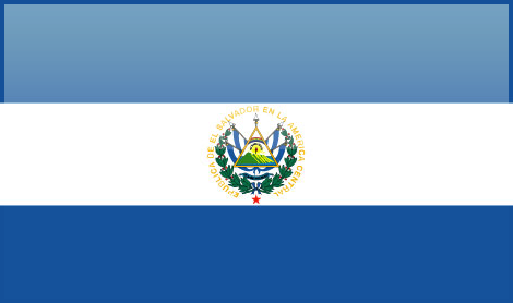 El Salvador flag - large - style 4