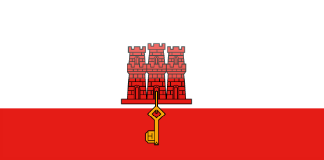 Gibraltar flag - large - style 4