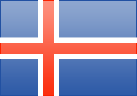 Iceland flag - large - style 3
