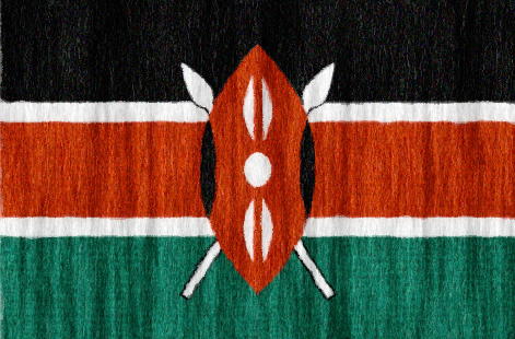 Kenya flag - large - style 2