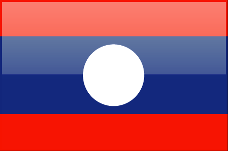 Laos flag - large - style 4