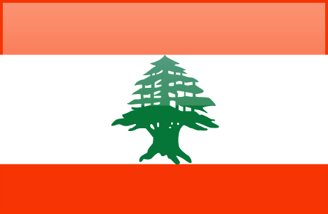Lebanon flag - large - style 4