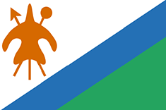Lesotho flag - medium - style 1