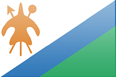 Lesotho flag - medium - style 3