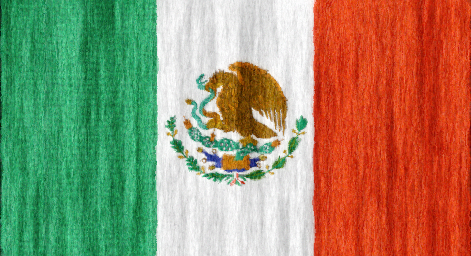 Mexico flag - large - style 2