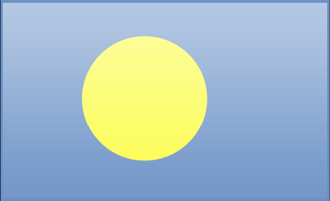Palau flag - large - style 3