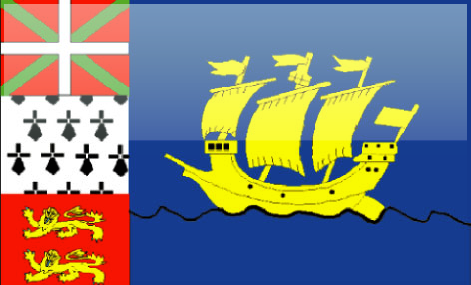 Saint Pierre flag - large - style 4