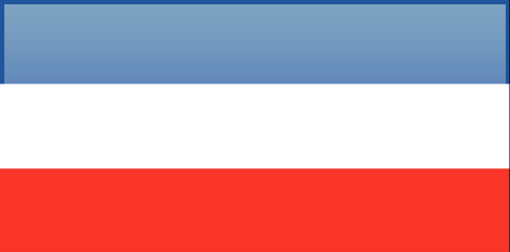 Serbia and Montenegro flag - large - style 4