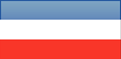 Serbia and Montenegro flag - medium - style 4