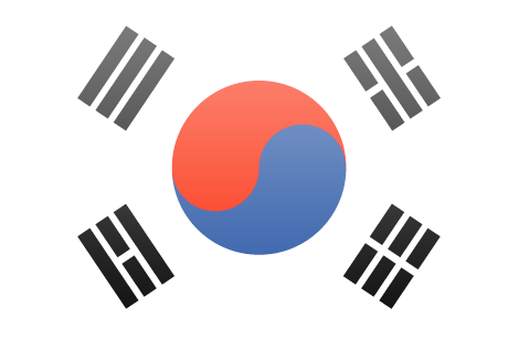 South Korea flag - large - style 3
