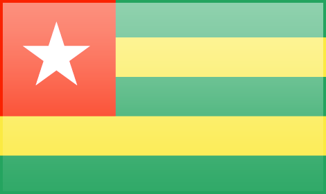 Togo flag - large - style 3
