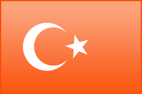 Turkey flag - large - style 3