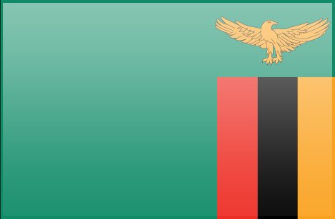 Zambia flag - large - style 3
